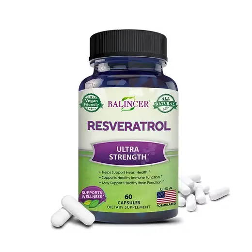 Resveratrol 1000Mg Maximo Poder Antioxidante 60 Capsulas